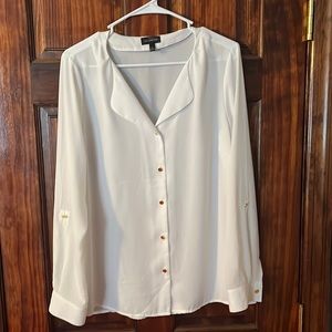 Sheer White Button Down